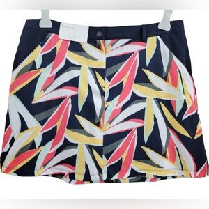 Lady Hagen Skort Tropical Desert Getaway-Retro Leaf Dark Navy-Size 16
